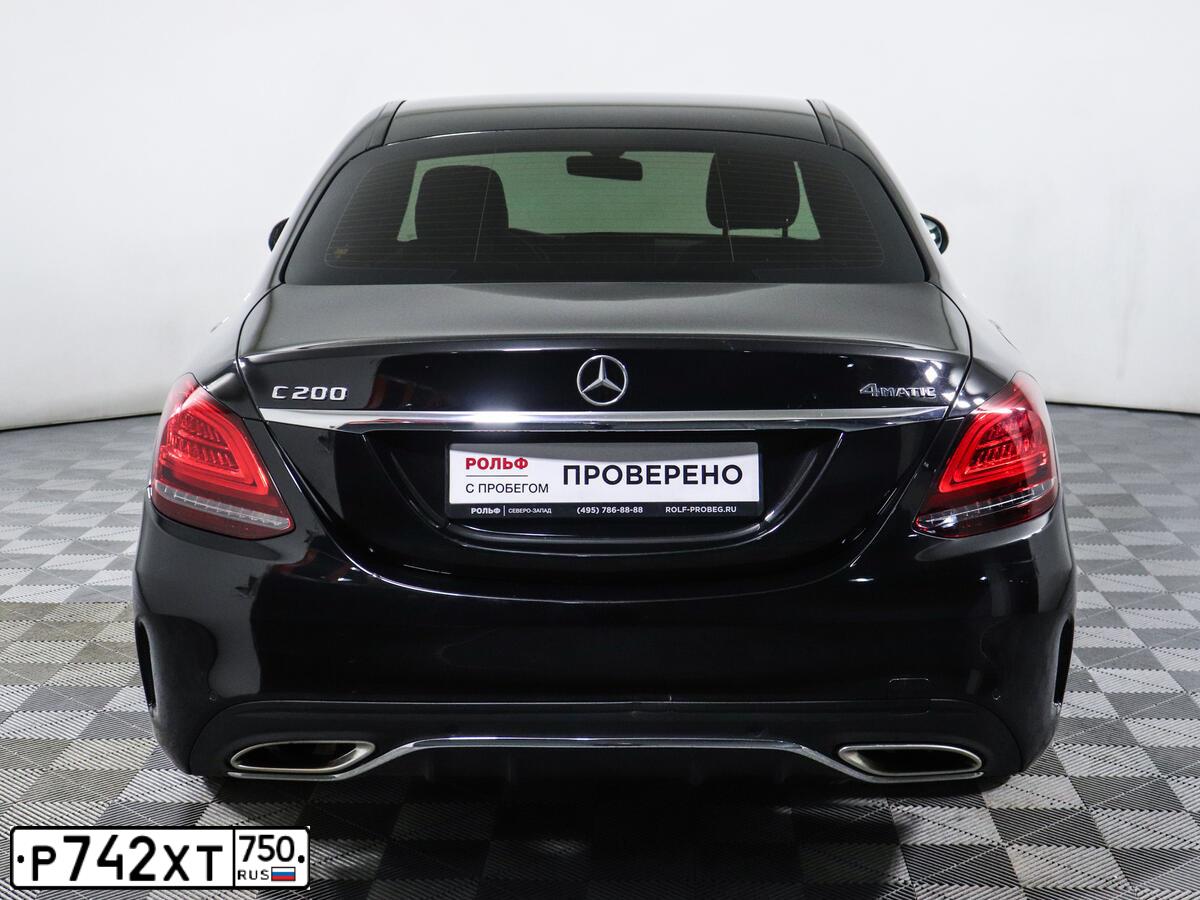 Фото автомобиля MERCEDES C-KLASSE, 2019 — госномер Р151СК36. Цвет: ЧЕРНЫЙ