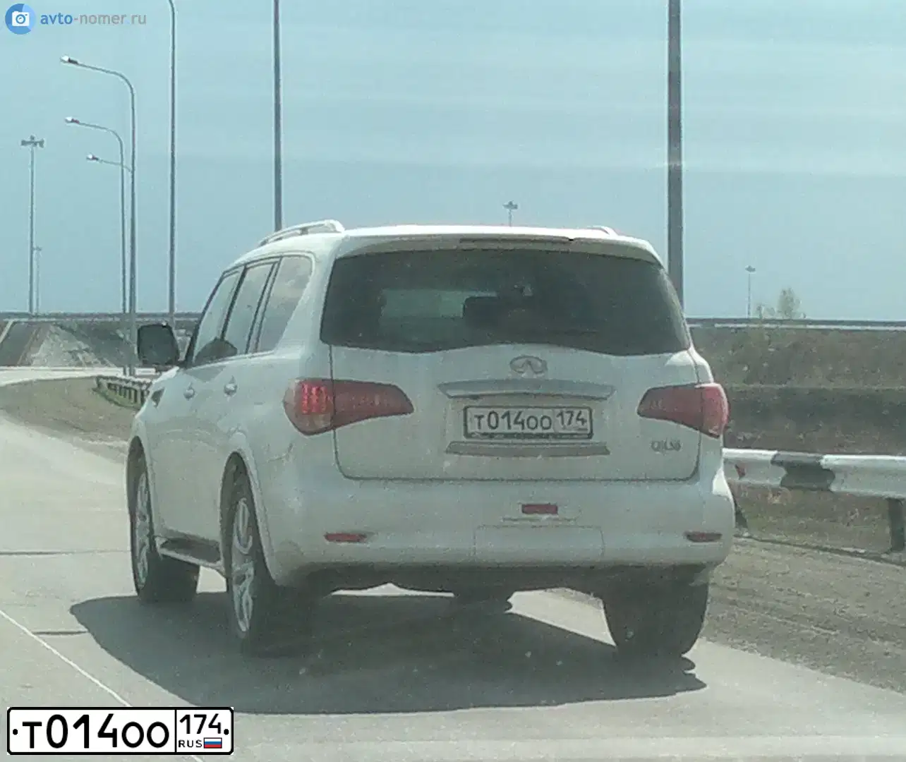 Фото автомобиля INFINITI QX80 /QX56/, 2011 — госномер Х162РМ72. Цвет: Белый