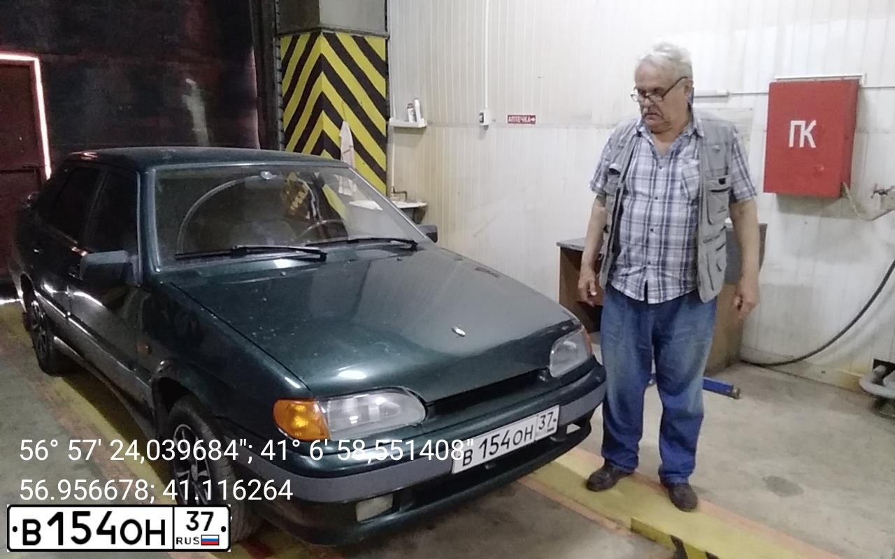 Фото автомобиля LADA 2115 SAMARA, 2003 — госномер В154ОН37. Цвет: Темно-зеленый