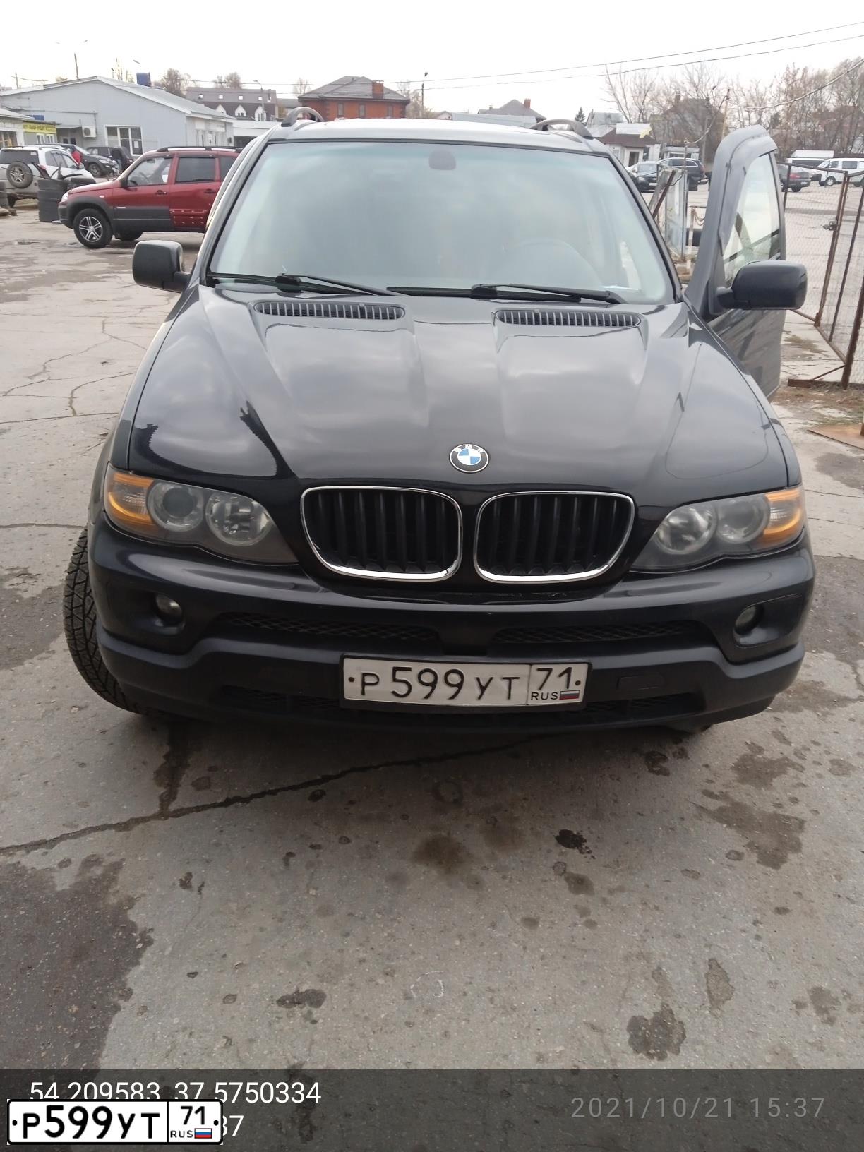 Фото автомобиля BMW X5, 2004 — госномер В555СН71. Цвет: ЧЕРНЫЙ