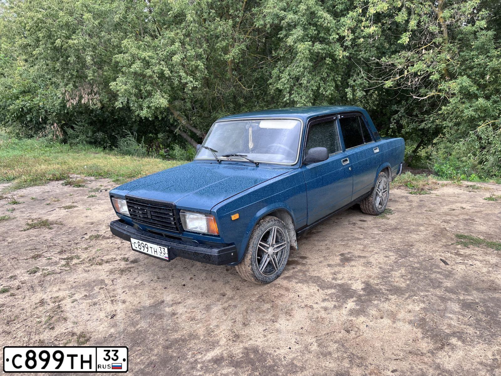 Фото автомобиля LADA 2107 LADA, 2007 — госномер С899ТН33. Цвет: Темно-зеленый