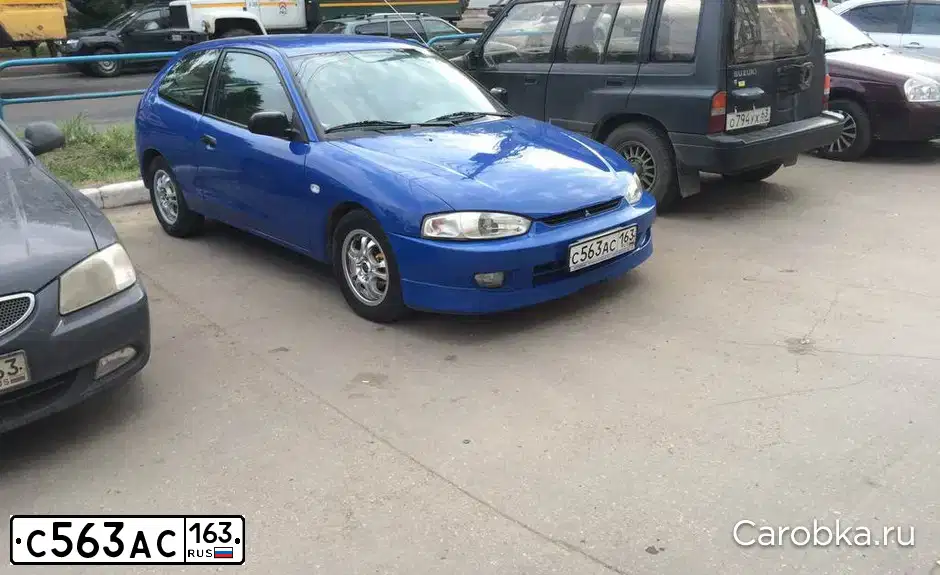 Фото автомобиля MITSUBISHI COLT, 1998 — госномер С563АС163. Цвет: синий