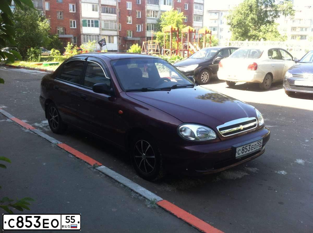 Фото автомобиля ZAZ LANOS, 2007 — госномер Р710МС45. Цвет: ВИШНЕВЫЙ