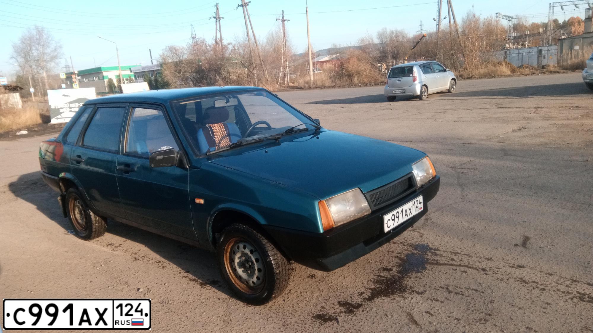 Фото автомобиля LADA 2109 SAMARA, 1999 — госномер С991АХ124. Цвет: ЗЕЛЕНЫЙ