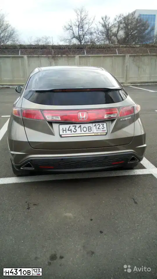 Фото автомобиля HONDA CIVIC, 2008 — госномер Н431ОВ123. Цвет: Серый
