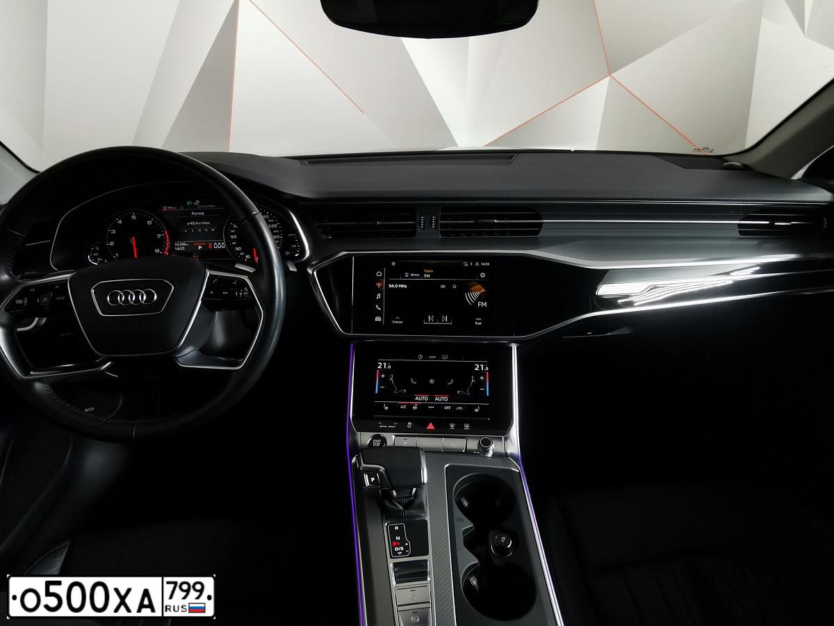 Фото автомобиля AUDI A6, 2020 — госномер М345ЕЕ977. Цвет: СЕРЫЙ