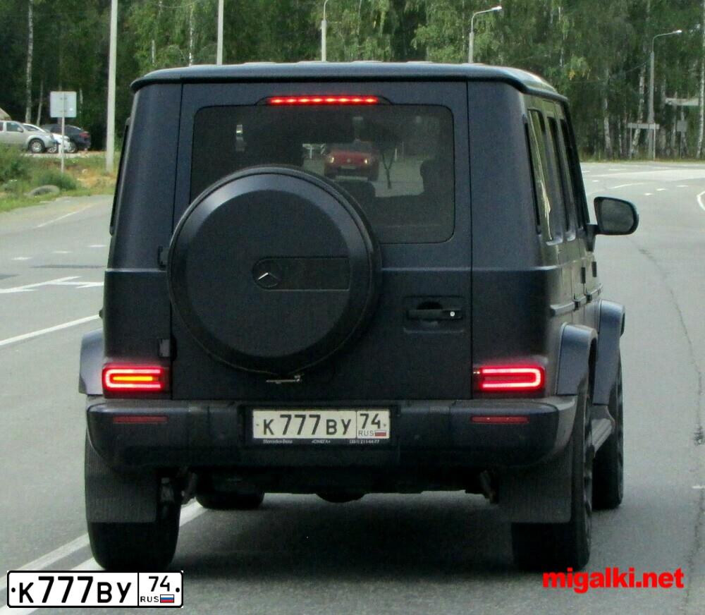 Фото автомобиля MITSUBISHI GRANDIS, 2007 — госномер К777ВУ74. Цвет: ФИОЛЕТОВЫЙ