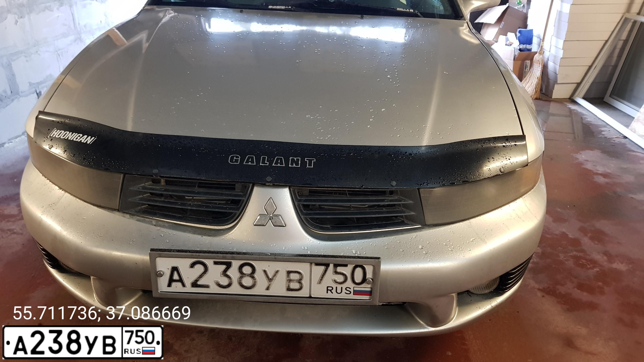 Фото автомобиля MITSUBISHI GALANT, 2003 — госномер А238УВ750. Цвет: СЕРЕБРИСТЫЙ