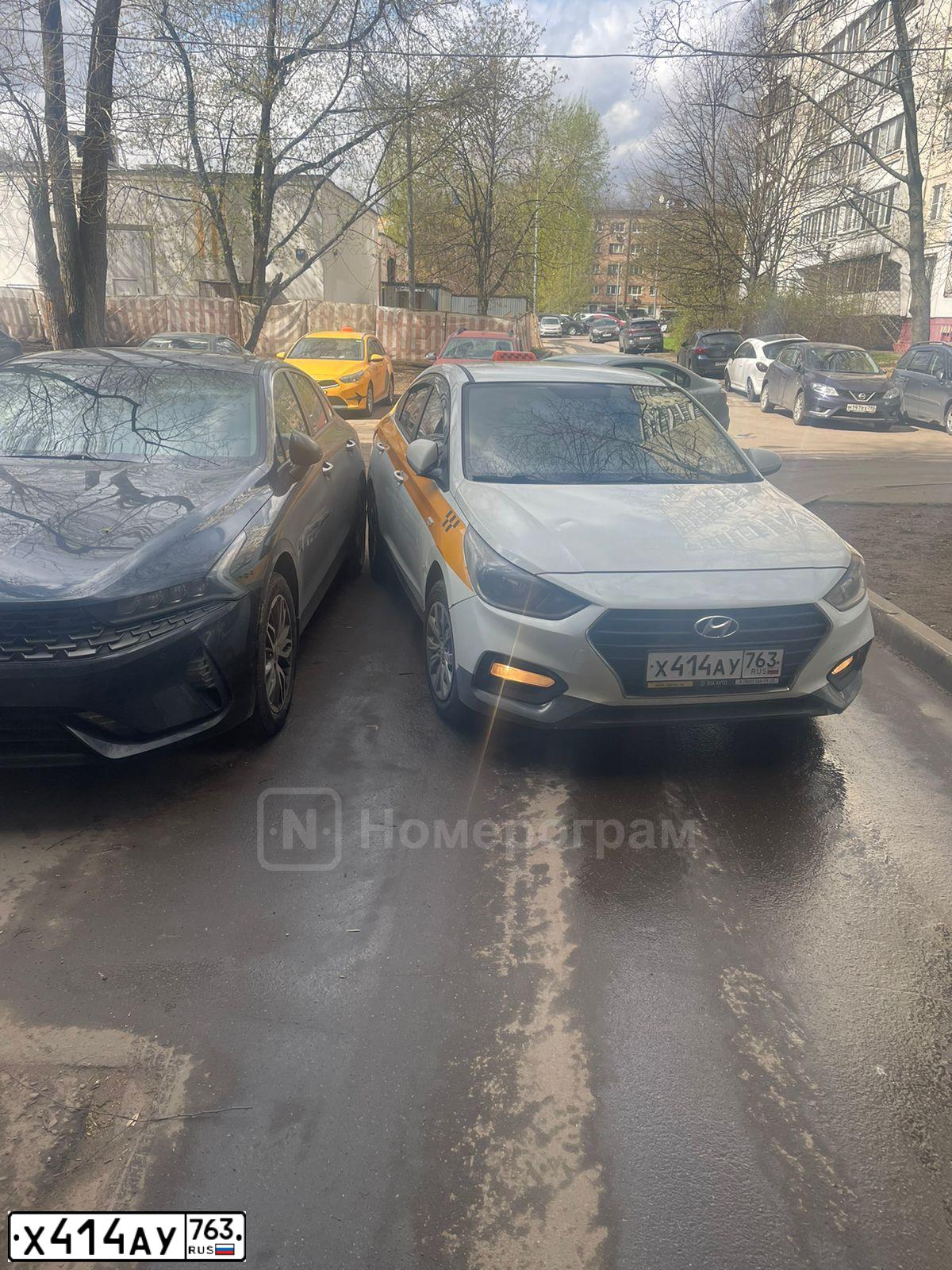 Фото автомобиля HYUNDAI SOLARIS, 2017 — госномер Х414АУ763. Цвет: БЕЛЫЙ