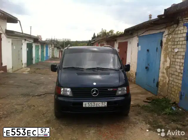 Фото автомобиля MERCEDES VITO, 1999 — госномер Х898РХ790. Цвет: синий