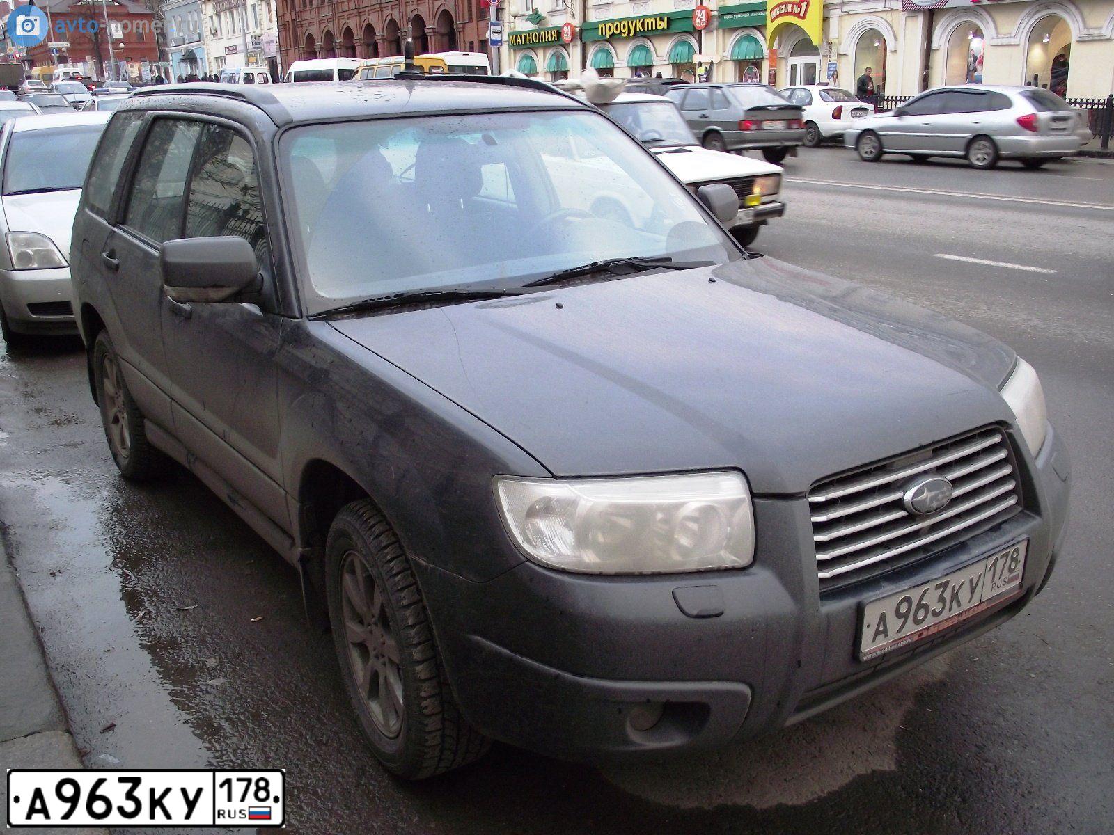 Фото автомобиля СУБАРУ FORESTER, 2007 — госномер М800ОА21. Цвет: СЕРЫЙ