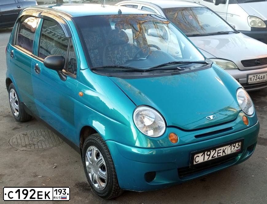 Фото автомобиля DAEWOO MATIZ, 2003 — госномер М086МЕ97. Цвет: ЗЕЛЕНЫЙ