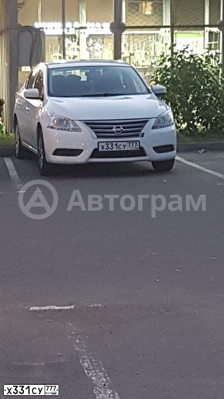 Фото автомобиля NISSAN SENTRA/LUCINO/, 2015 — госномер Х331СУ777. Цвет: БЕЛЫЙ