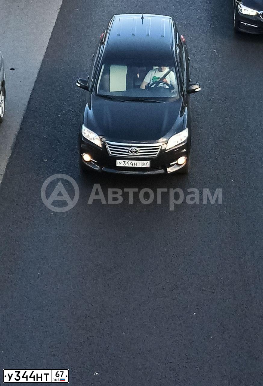 Фото автомобиля TOYOTA RAV4, 2012 — госномер У344НТ67. Цвет: ЧЕРНЫЙ