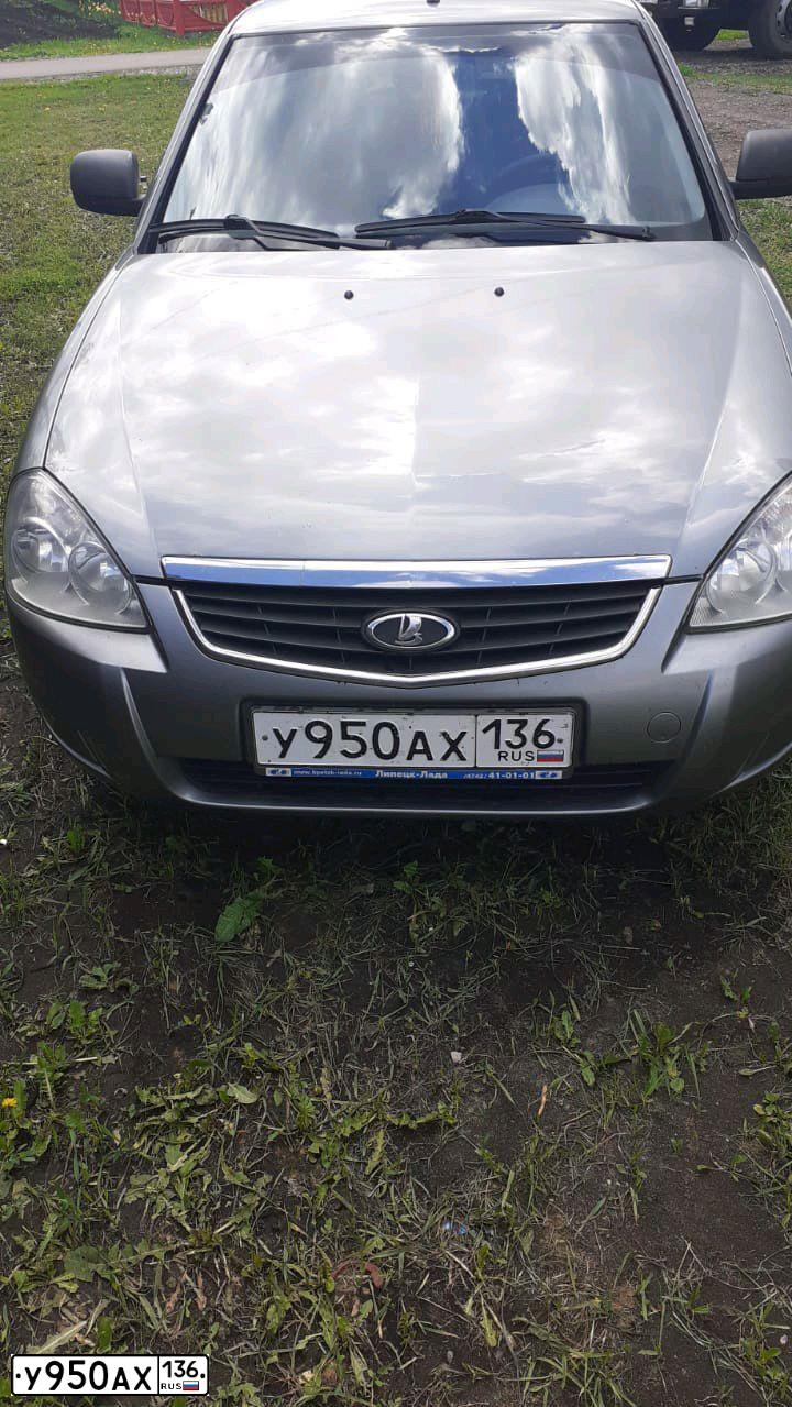 Фото автомобиля LADA 2170 PRIORA, 2013 — госномер Р358АО48. Цвет: средний серо-зеленый металлик
