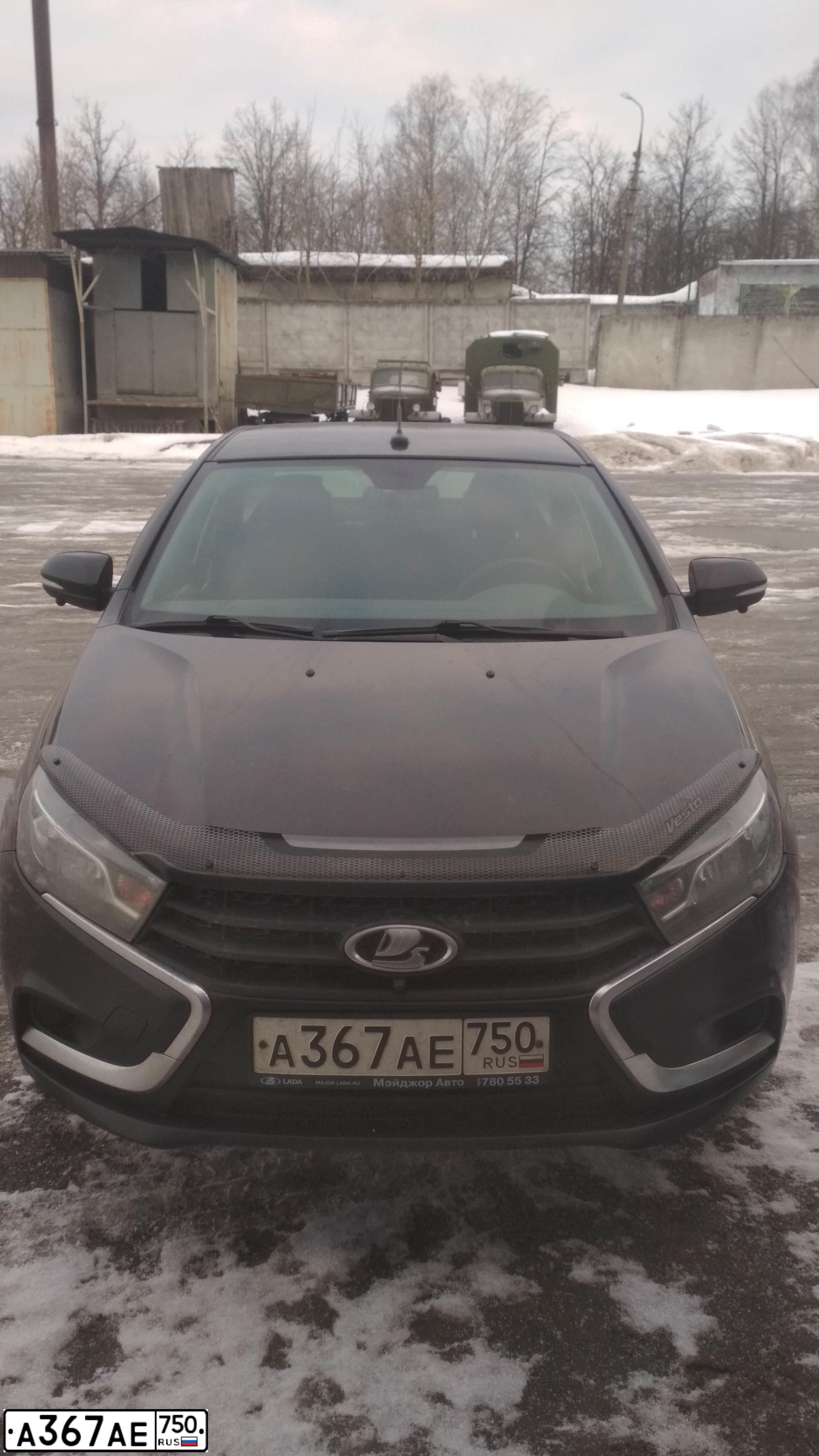 Фото автомобиля LADA VESTA, 2016 — госномер А367АЕ750. Цвет: ЧЕРНЫЙ