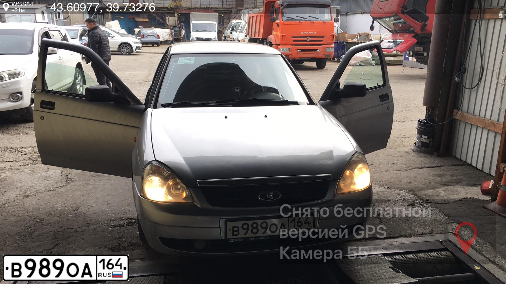 Фото автомобиля LADA PRIORA, 2007 — госномер В472ЕЕ09. Цвет: серебристо-голубой