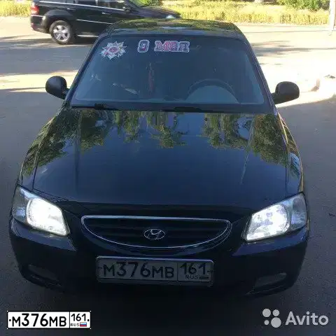 Фото автомобиля TAGAZ ACCENT, 2008 — госномер В787ХН161. Цвет: ЧЕРНЫЙ