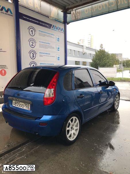 Фото автомобиля LADA 1119 KALINA, 2007 — госномер В614ТХ702. Цвет: ЯРКО-СИНИЙ