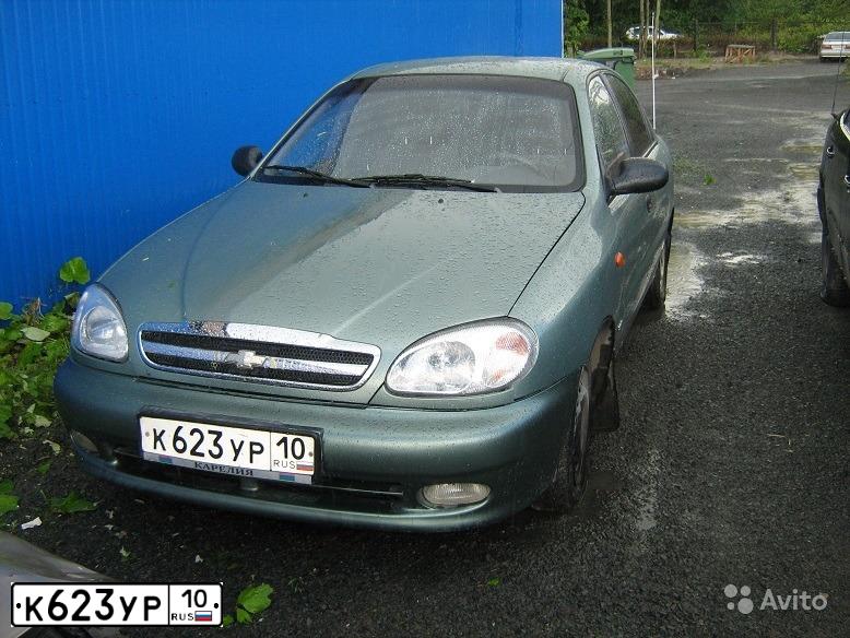 Фото автомобиля ZAZ LANOS, 2008 — госномер К623УР10. Цвет: ОЛИВКОВЫЙ