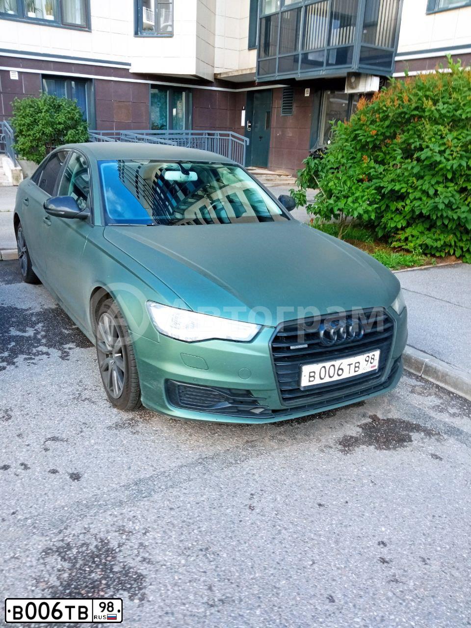 Фото автомобиля AUDI A6, 2014 — госномер У802КМ198. Цвет: ЧЕРНЫЙ