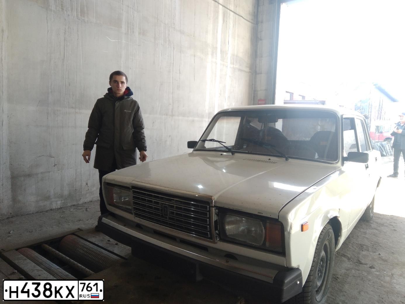Фото автомобиля LADA 2107, 2010 — госномер А652КХ138. Цвет: Белый