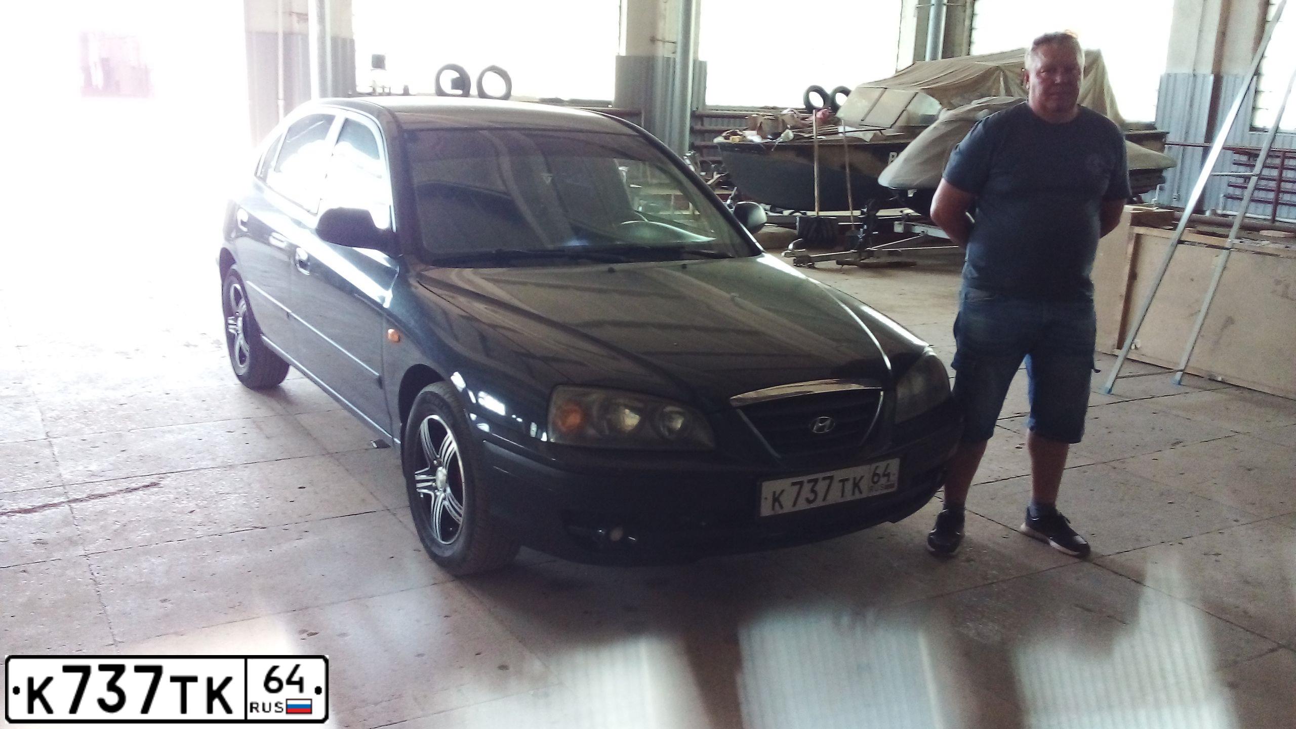 Фото автомобиля TAGAZ ELANTRA XD, 2008 — госномер К737ТК64. Цвет: ЧЕРНЫЙ