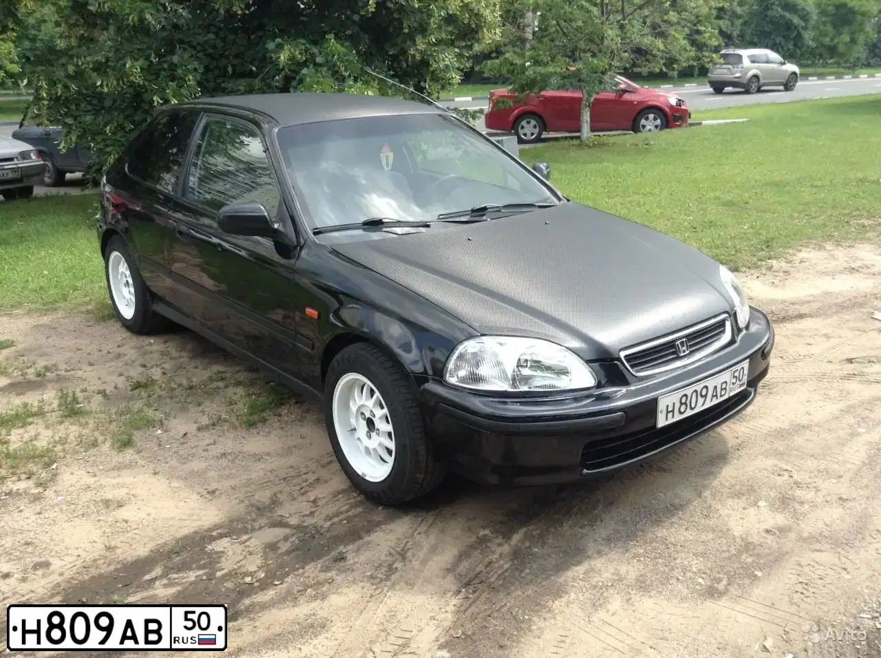 Фото автомобиля HONDA CIVIC, 1997 — госномер Н791ХА196. Цвет: ЧЕРНЫЙ