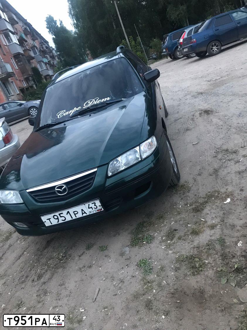 Фото автомобиля MAZDA 626, 2000 — госномер А058ТЕ43. Цвет: ЗЕЛЕНЫЙ