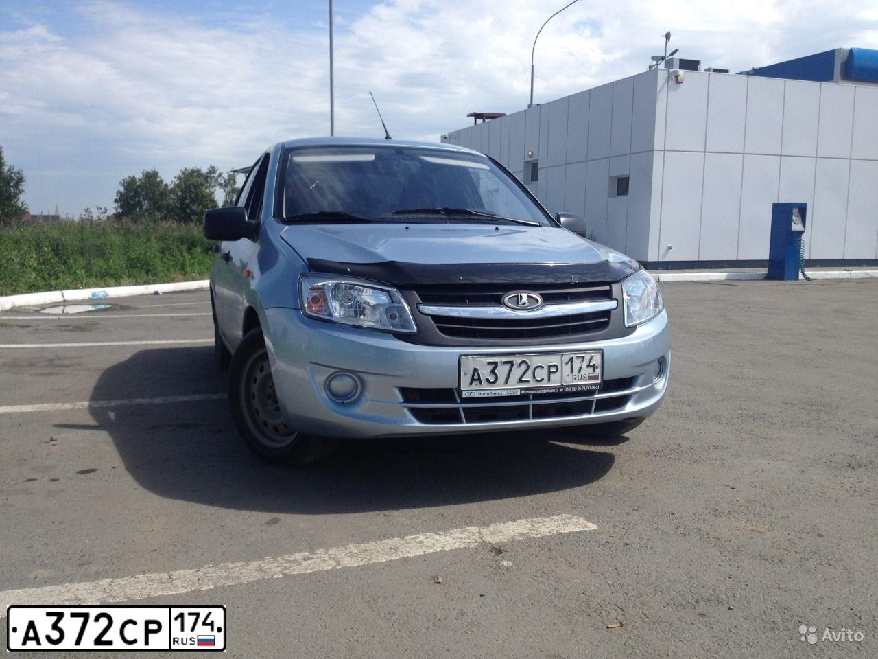 Фото автомобиля ЛАДА 219010 (LADA GRANTA), 2013 — госномер М249МУ07. Цвет: голубой