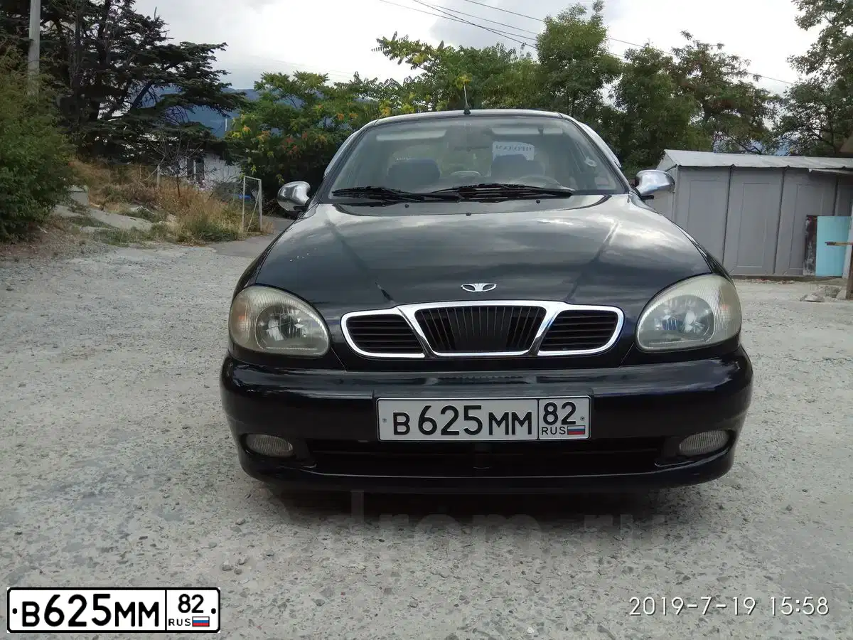 Фото автомобиля DAEWOO  LANOS, 2008 — госномер В625ММ82. Цвет: ЧЕРНЫЙ