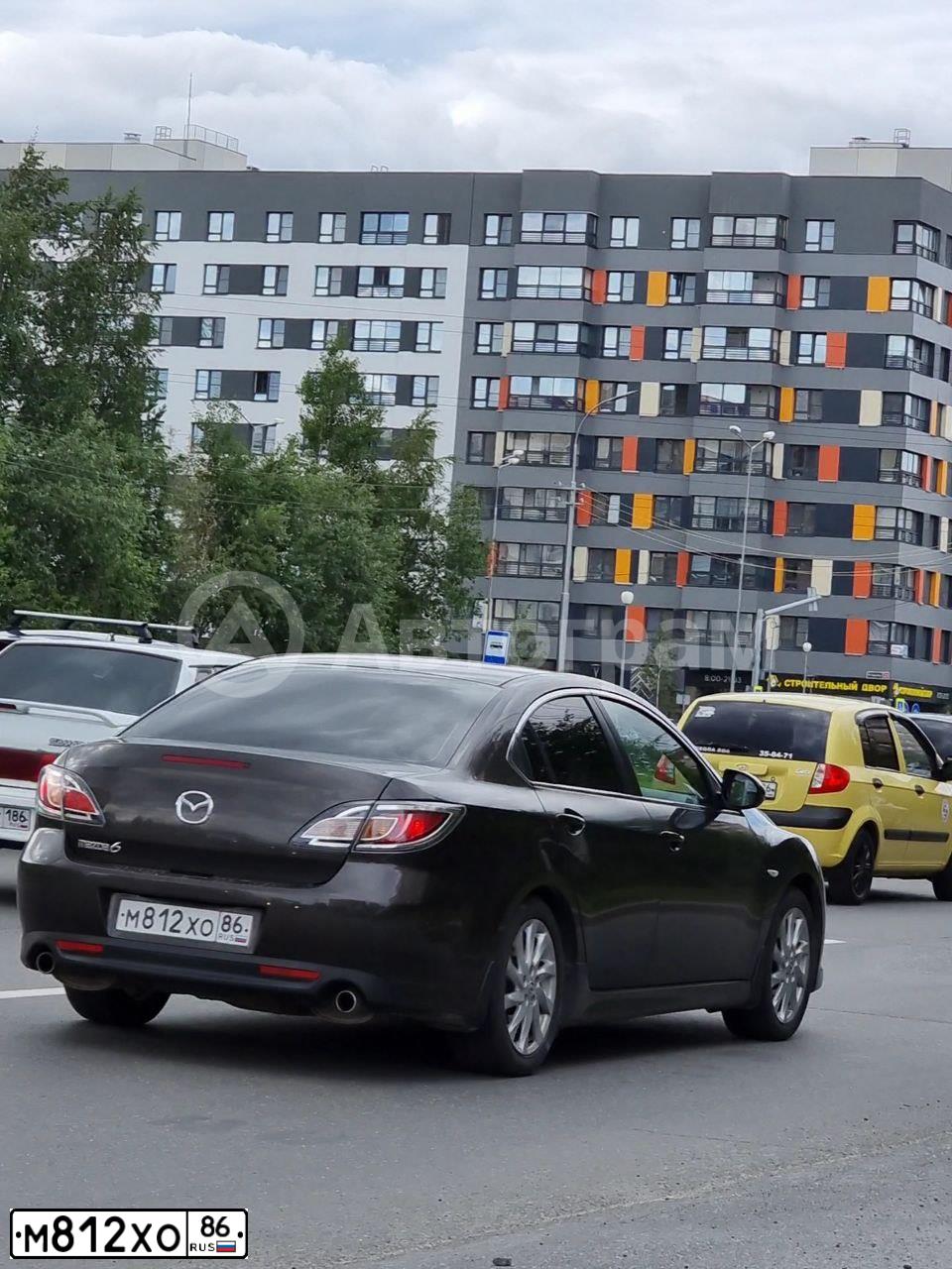 Фото автомобиля MAZDA 6, 2011 — госномер М167ОХ193. Цвет: Коричневый