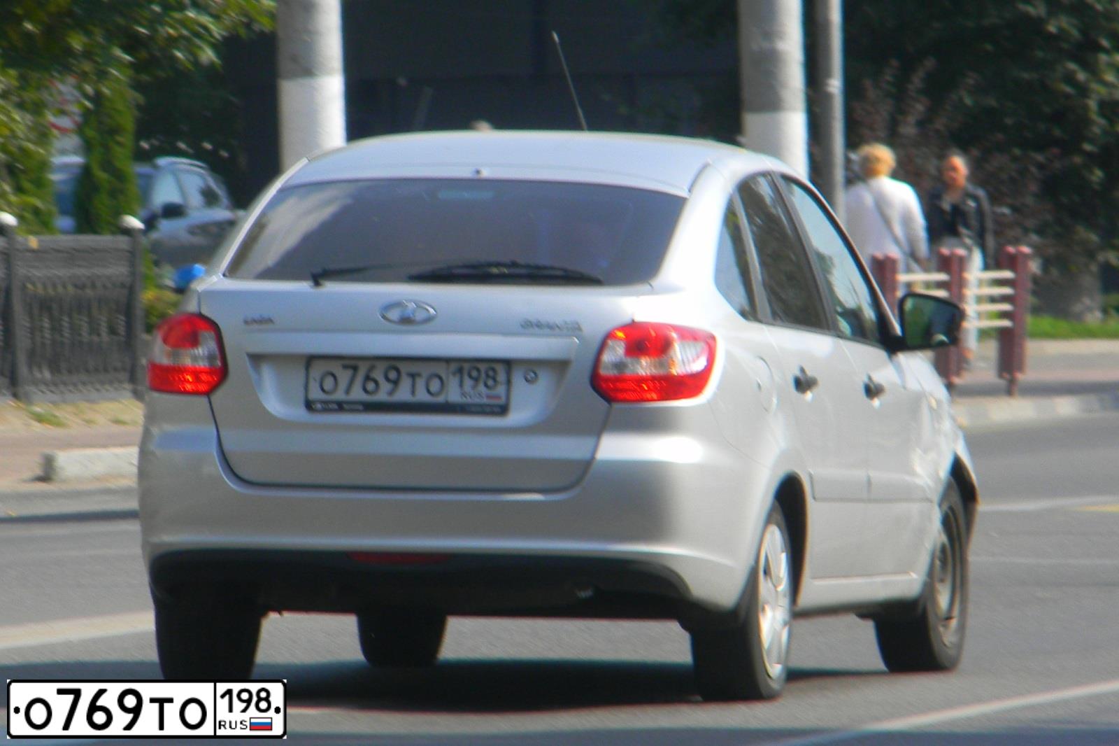 Фото автомобиля LADA 2191 GRANTA, 2014 — госномер О769ТО198. Цвет: Серебристый