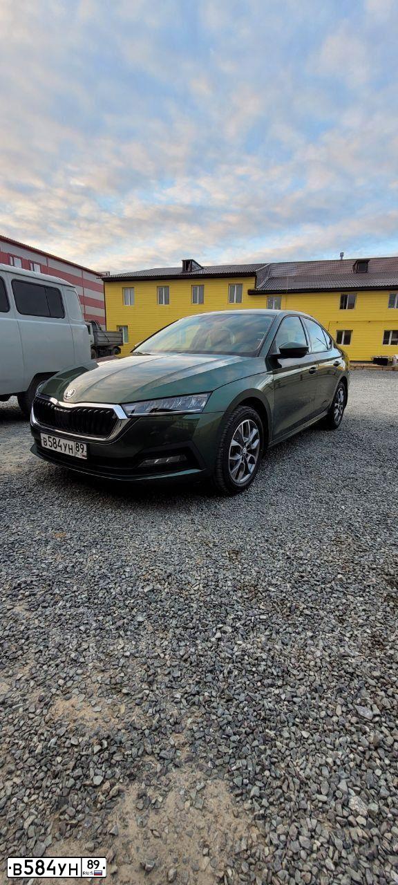 Фото автомобиля SKODA OCTAVIA, 2021 — госномер В584УН89. Цвет: ЗЕЛЕНЫЙ