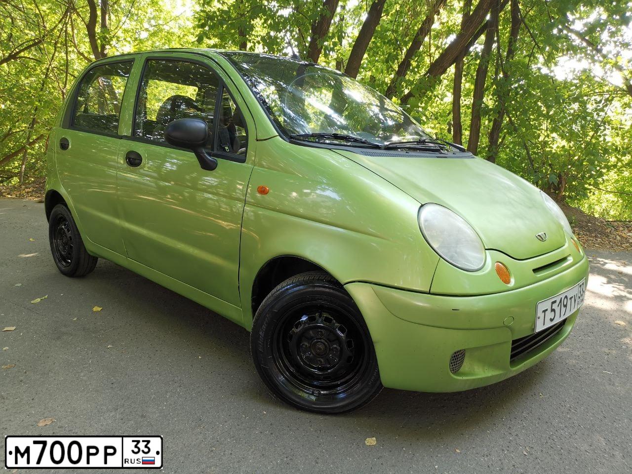 Фото автомобиля DAEWOO MATIZ, 2008 — госномер Х629МС37. Цвет: ЯРКО-САЛАТОВЫЙ