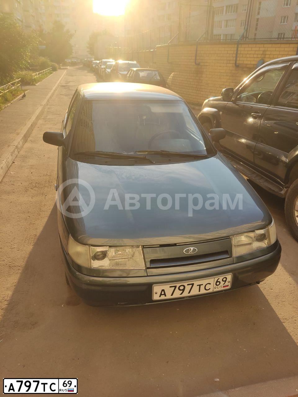 Фото автомобиля LADA 2110, 2006 — госномер А797ТС69. Цвет: Серо-сине-зеленый