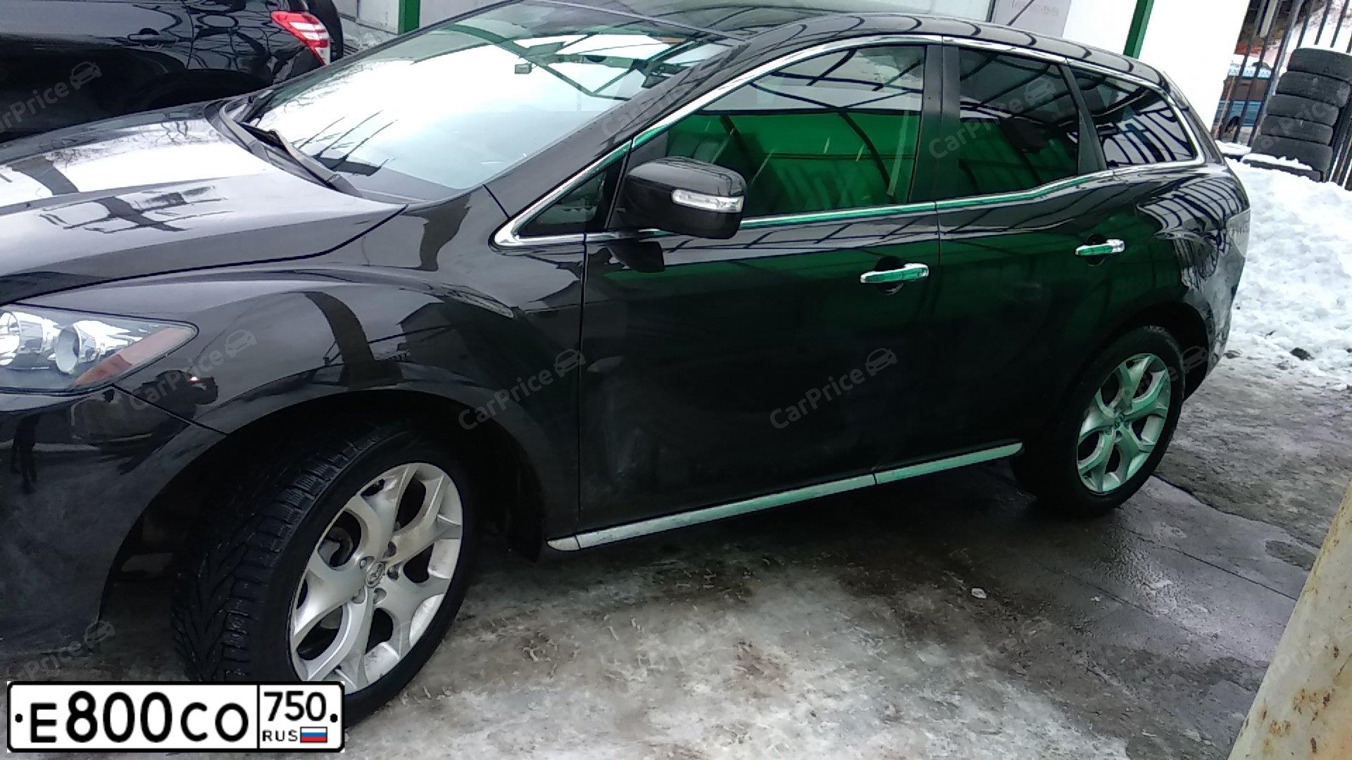 Фото автомобиля MAZDA CX-7, 2010 — госномер Е800СО750. Цвет: ЧЕРНЫЙ
