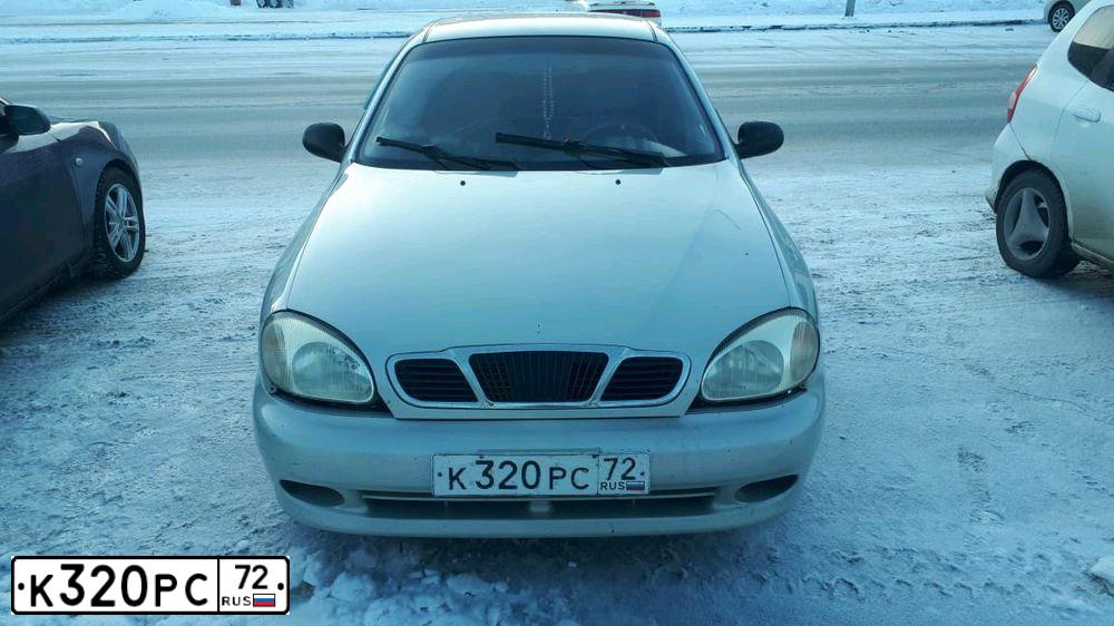 Фото автомобиля ZAZ LANOS, 2008 — госномер К320РС72. Цвет: Серебристый