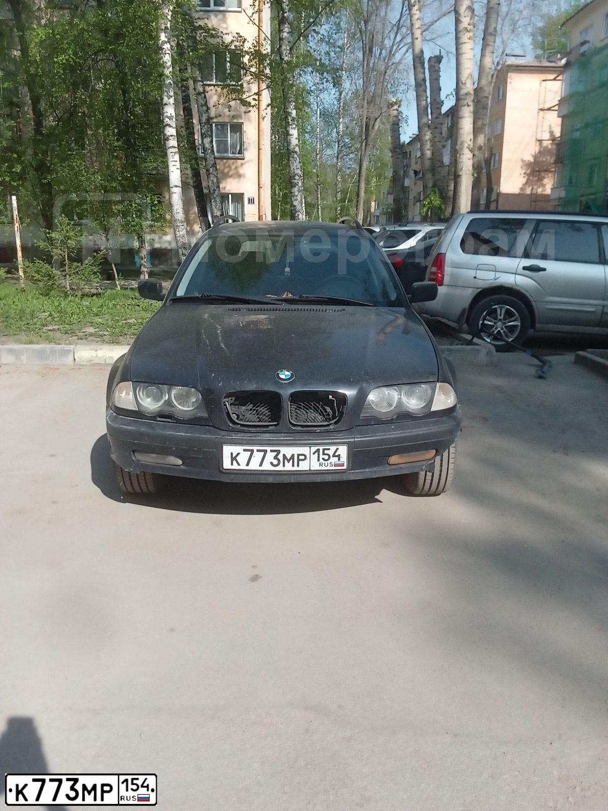 Фото автомобиля BMW SERIE 3, 2001 — госномер К773МР154. Цвет: синий