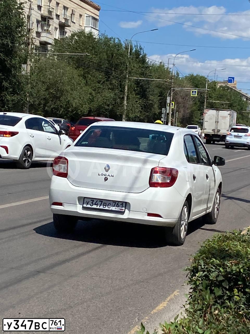 Фото автомобиля RENAULT LOGAN, 2020 — госномер А964ОА797. Цвет: Белый