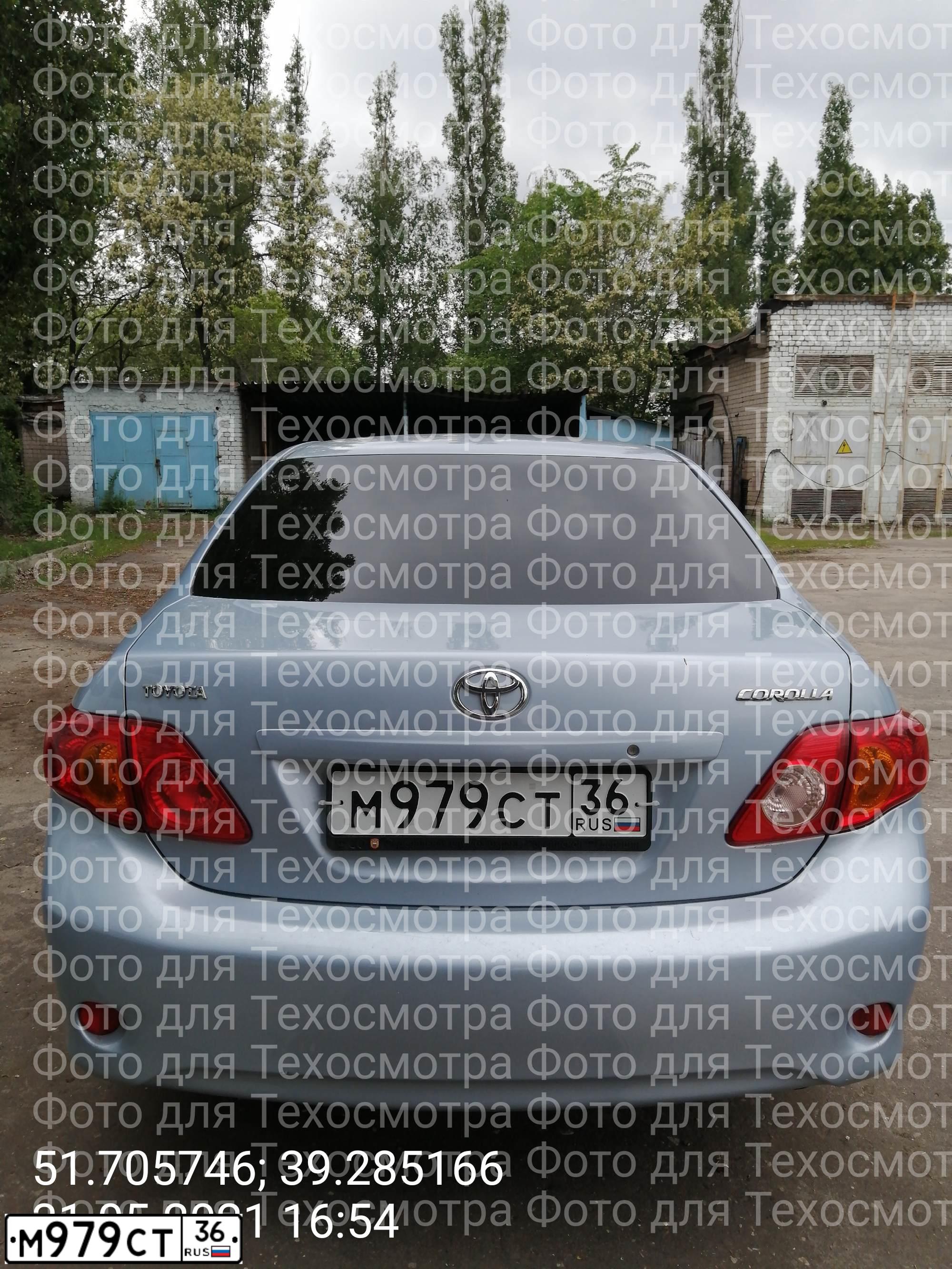 Фото автомобиля TOYOTA COROLLA, 2008 — госномер М979СТ36. Цвет: СВЕТЛО-ГОЛУБОЙ