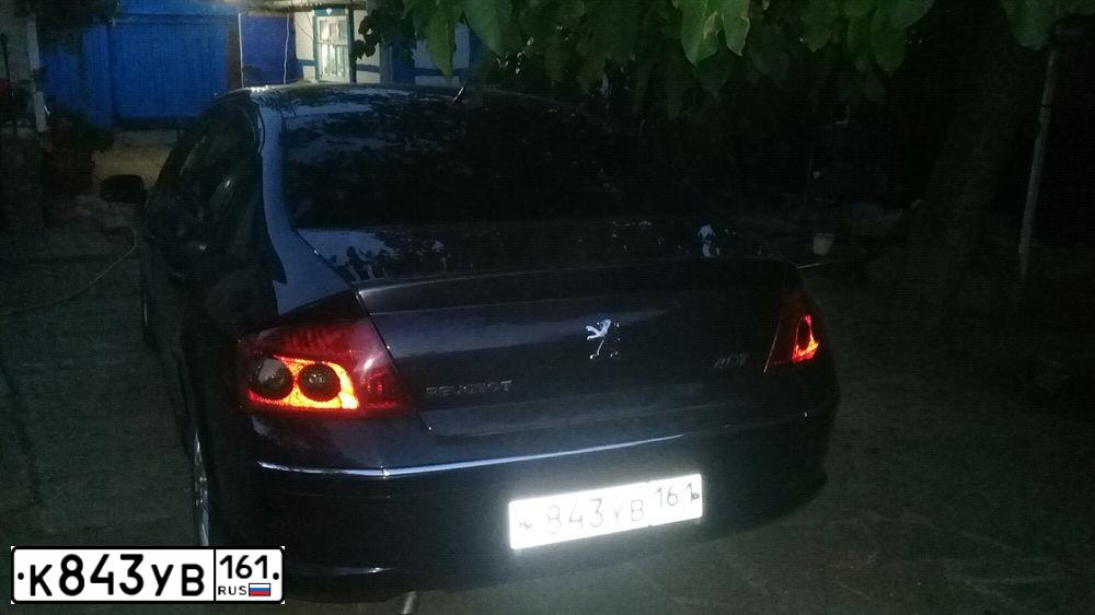 Фото автомобиля PEUGEOT 407, 2007 — госномер К843УВ161. Цвет: ЧЕРНЫЙ