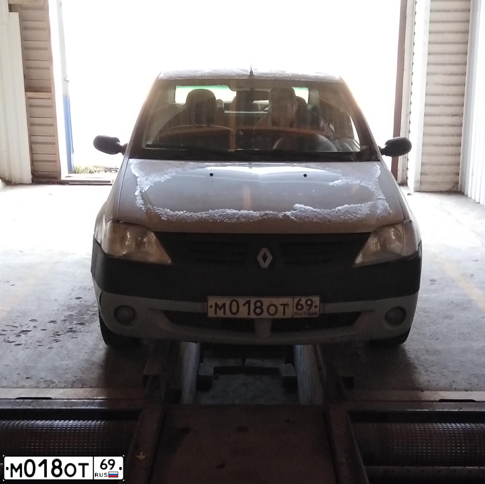 Фото автомобиля RENAULT LOGAN, 2007 — госномер Х168КМ62. Цвет: СЕРЫЙ
