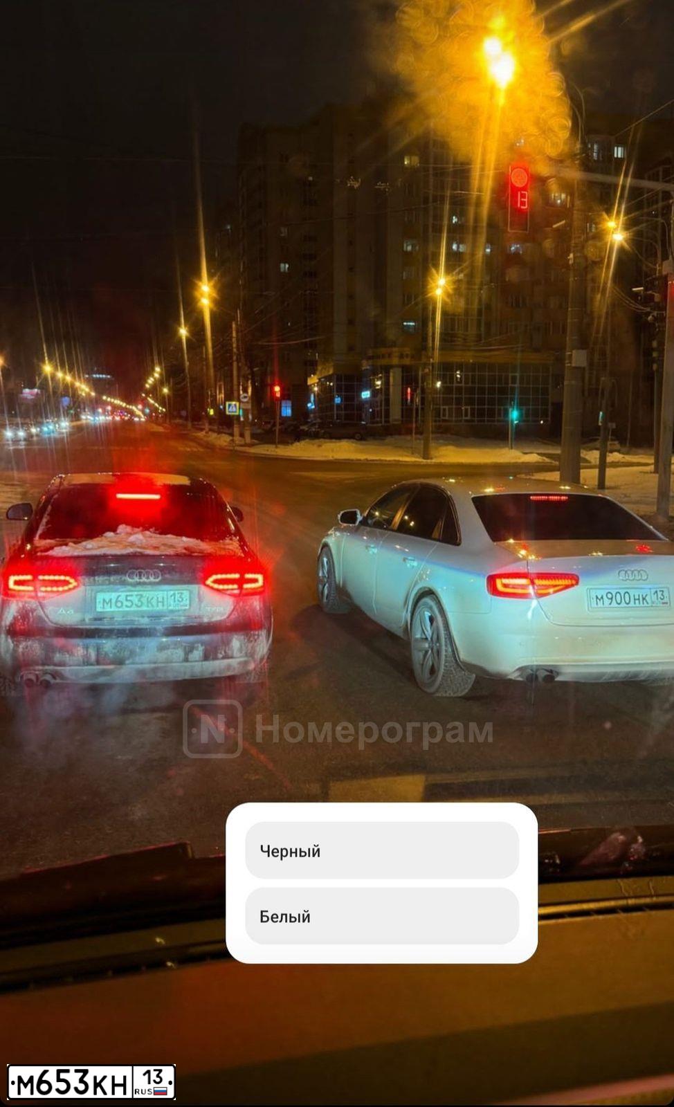 Фото автомобиля AUDI A4, 2011 — госномер М653КН13. Цвет: ЧЕРНЫЙ