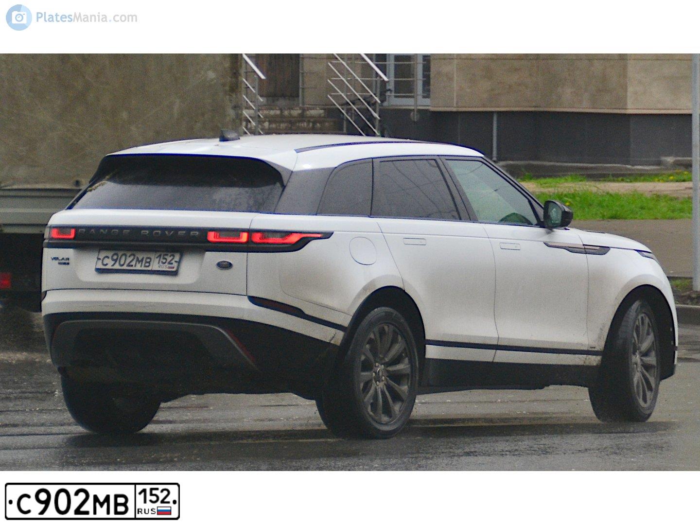 Фото автомобиля LANDROVER RANGE ROVER VELAR, 2019 — госномер С902МВ152. Цвет: Белый
