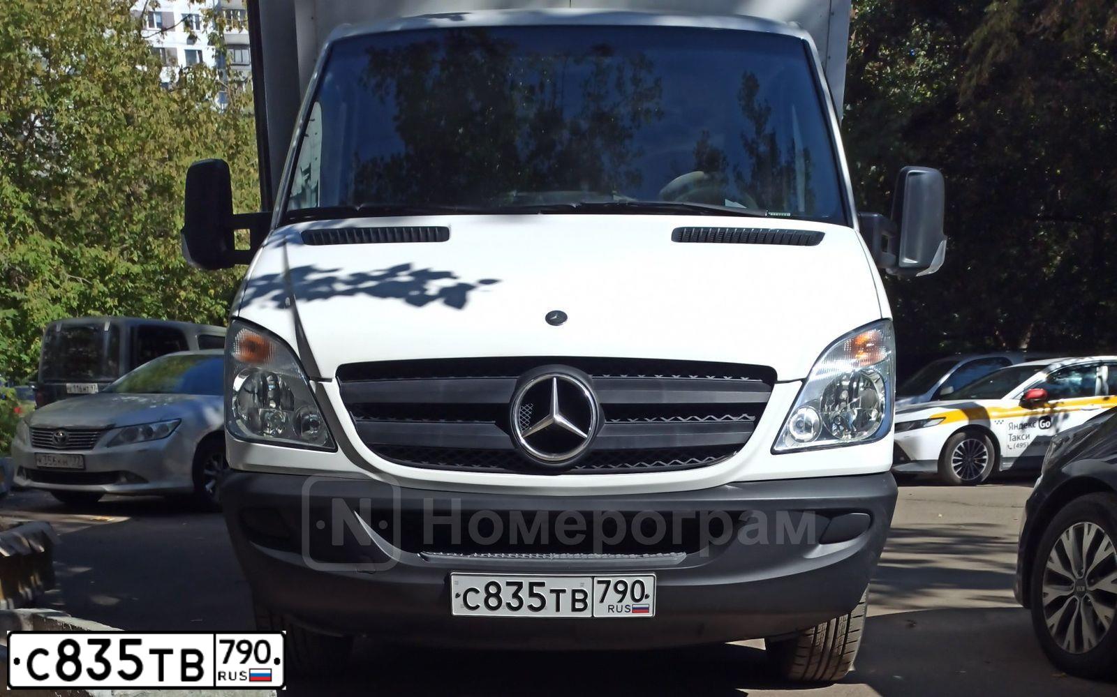 Фото автомобиля MERCEDES SPRINTER, 2012 — госномер С835ТВ790. Цвет: Белый