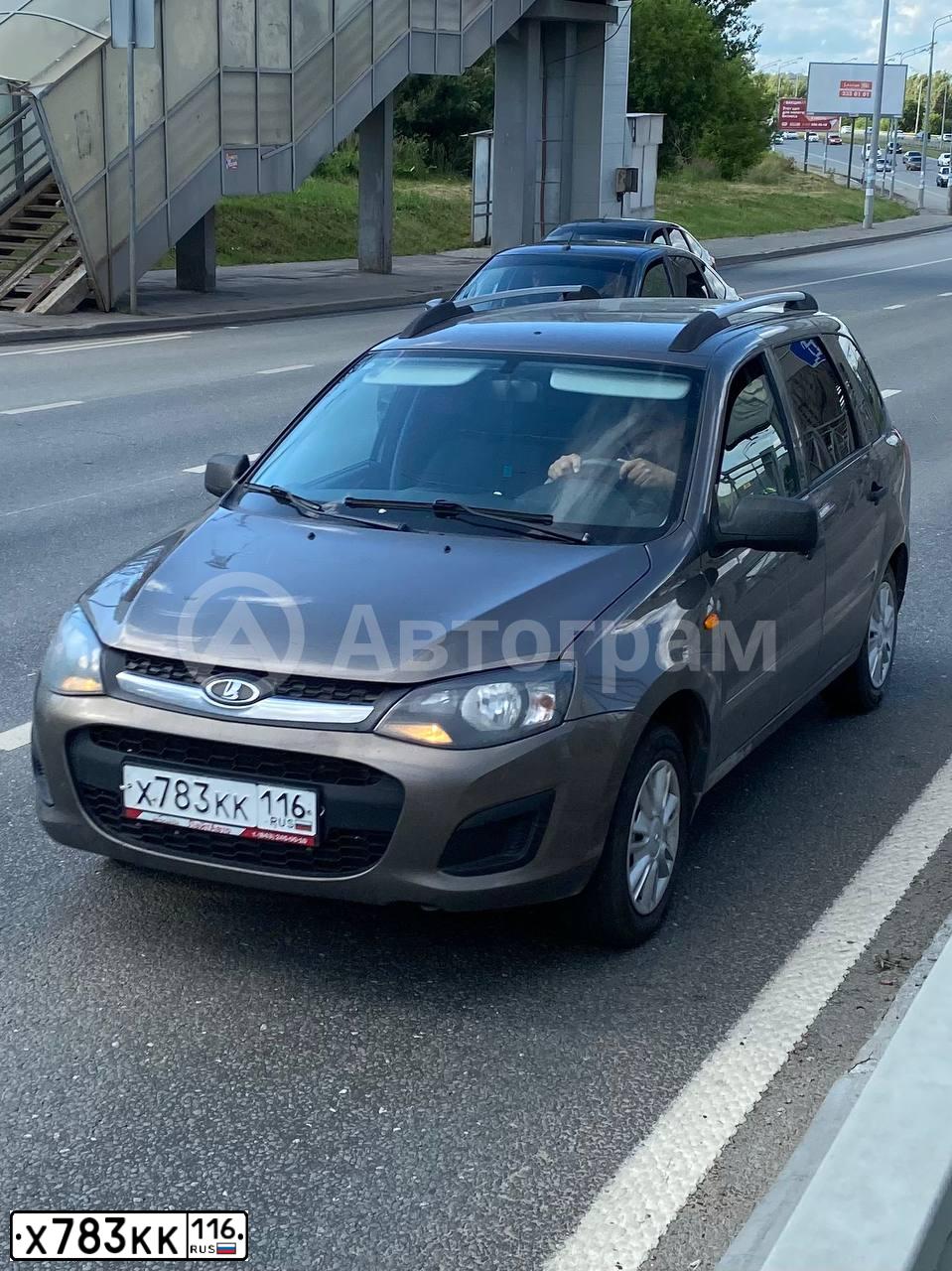 Фото автомобиля LADA 2194 KALINA, 2015 — госномер Х783КК116. Цвет: Золотисто-коричневый