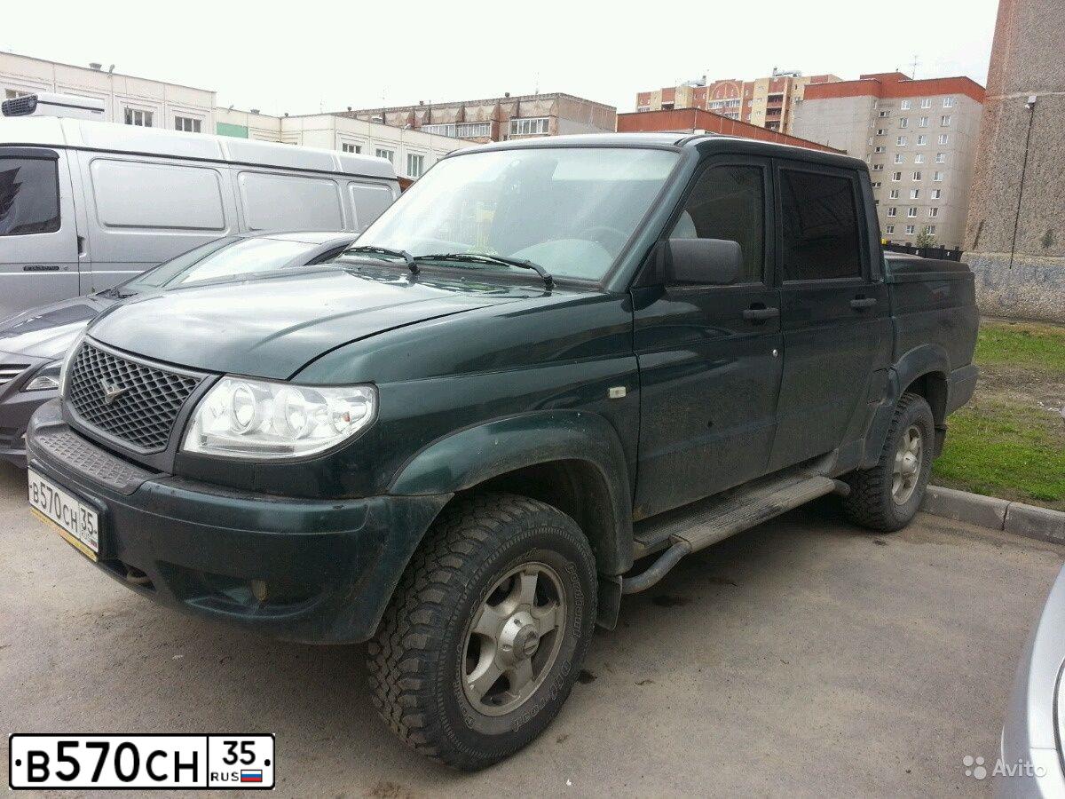 Фото автомобиля UAZ 2363 PICKUP, 2012 — госномер В570СН35. Цвет: АМУЛЕТ МЕТАЛЛИК