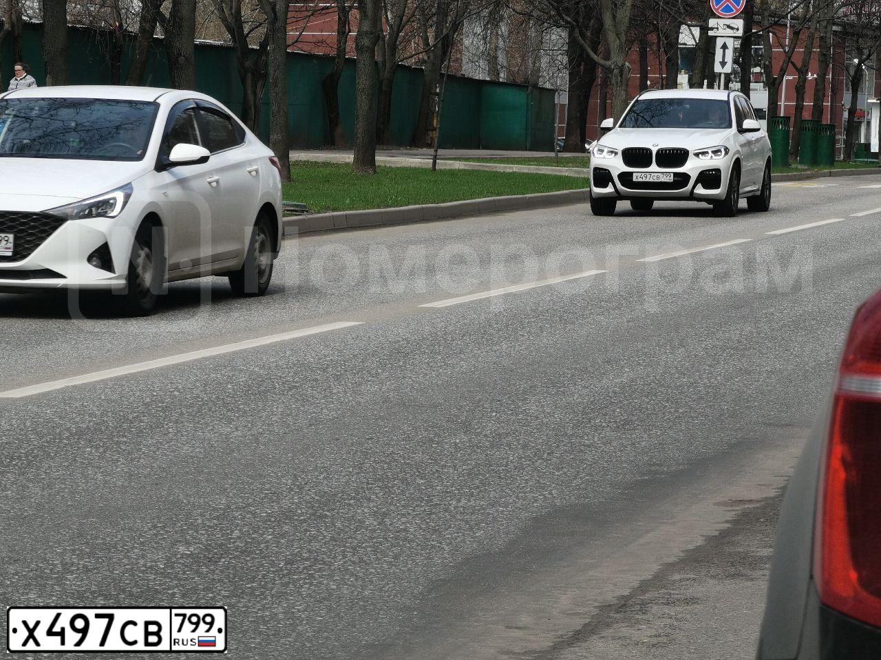 Фото автомобиля BMW X3 XDRIVE20I, 2020 — госномер Х497СВ799. Цвет: Белый
