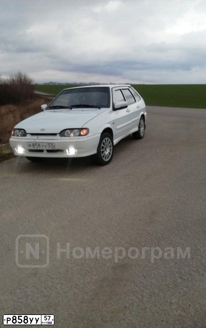 Фото автомобиля LADA 2114 SAMARA, 2010 — госномер О111ОО57. Цвет: БЕЛЫЙ